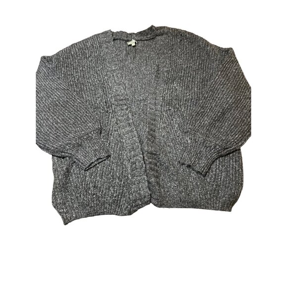 Wonderly Sweaters - Wonderly Black Textured Knit Cardigan Sweater Open Front Size 2X